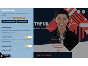 Leeds Trinity University's official website homepage screenshot