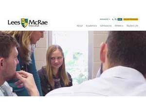 Lees-McRae College's official website homepage screenshot