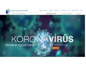 Lefke Avrupa Üniversitesi's official website homepage screenshot