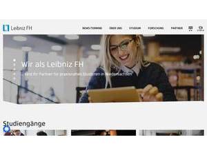 Leibniz-Fachhochschule's official website homepage screenshot