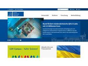 Leibniz Universität Hannover's official website homepage screenshot