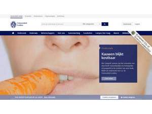 Leiden University's official website homepage screenshot