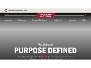 Lenoir-Rhyne University's official website homepage screenshot