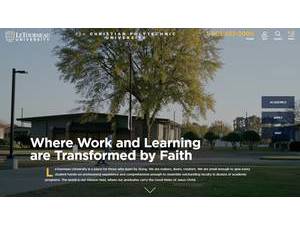 LeTourneau University's official website homepage screenshot