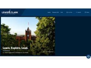 Lewis-Clark State College's official website homepage screenshot