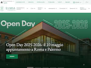 Libera Università Maria SS. Assunta's official website homepage screenshot