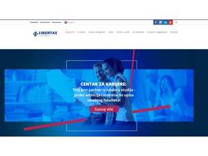 Libertas Međunarodno Sveučilište's official website homepage screenshot