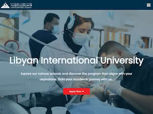 Libyan International University's official website homepage screenshot