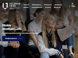 Lietuvos aukštoji jureivystes mokykla's official website homepage screenshot