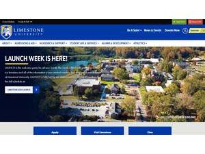 Limestone University's official website homepage screenshot