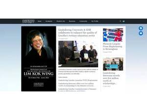 Limkokwing University of Creative Technology's official website homepage screenshot