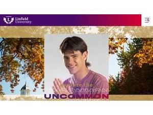 Linfield University's official website homepage screenshot