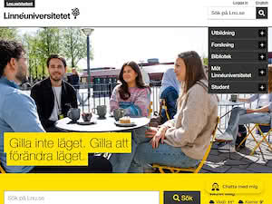 Linnaeus University's official website homepage screenshot