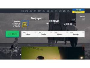 Łódź Film School's official website homepage screenshot