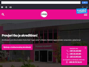 Logos Center College's official website homepage screenshot