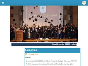 Logos University College's official website homepage screenshot