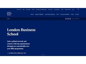 London Business School's official website homepage screenshot