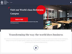 London College of International Business Studies, Botswana's official website homepage screenshot
