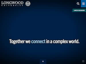 Longwood University's official website homepage screenshot