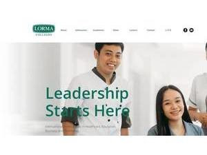Lorma Colleges's official website homepage screenshot