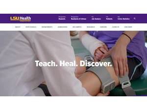 Louisiana State University Health Sciences Center-Shreveport's official website homepage screenshot