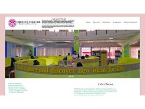 Lourdes College's official website homepage screenshot