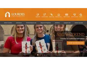 Lourdes University's official website homepage screenshot