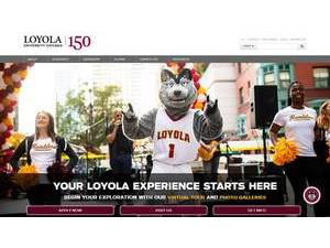Loyola University Chicago's official website homepage screenshot
