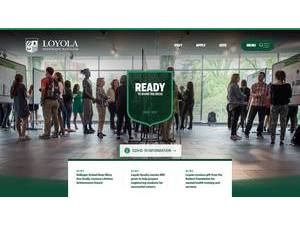 Loyola University Maryland's official website homepage screenshot