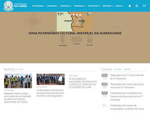 Lueji A'Nkonde University's official website homepage screenshot