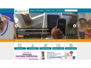 Luis Amigó Catholic University's official website homepage screenshot