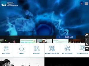 Luís de Camões Autonomous University of Lisbon's official website homepage screenshot
