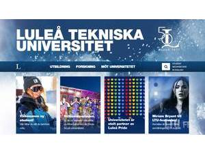 Luleå University of Technology's official website homepage screenshot