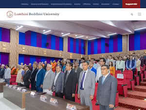 Lumbini Buddhist University's official website homepage screenshot