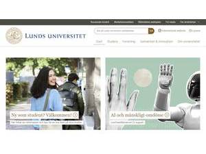 Lund University's official website homepage screenshot