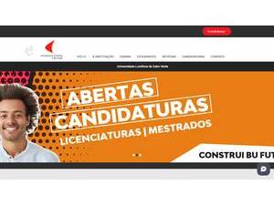 Lusophone University of Cape Verde's official website homepage screenshot