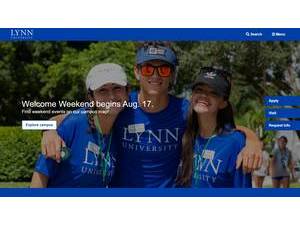 Lynn University's official website homepage screenshot