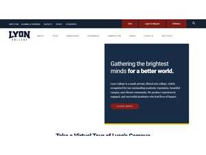 Lyon College's official website homepage screenshot