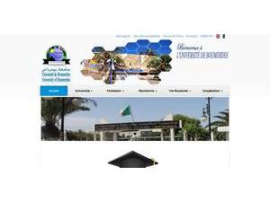M'Hamed Bougara University of Boumerdés's official website homepage screenshot
