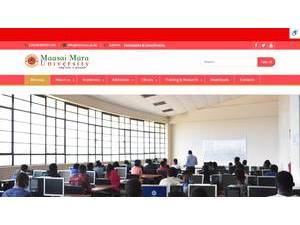 Maasai Mara University's official website homepage screenshot