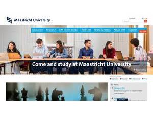 Maastricht University's official website homepage screenshot