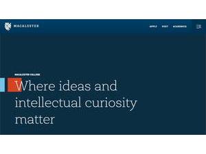 Macalester College's official website homepage screenshot