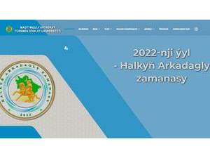 Magtymguly adyndaky Türkmen döwlet uniwersiteti's official website homepage screenshot