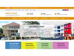 Mahaputra Muhammad Yamin University's official website homepage screenshot