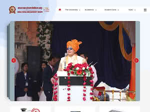 Maharaja Chhatrasal Bundelkhand University's official website homepage screenshot
