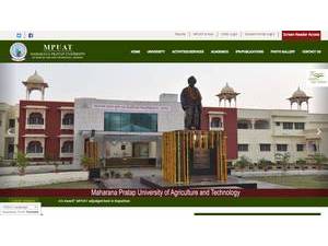 Maharana Pratap University of Agriculture and Technology's official website homepage screenshot