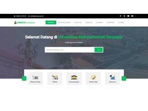 Mahasaraswati University of Denpasar's official website homepage screenshot