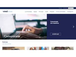 Maimónides University's official website homepage screenshot