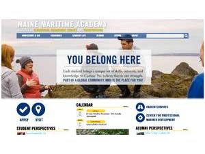 Maine Maritime Academy's official website homepage screenshot
