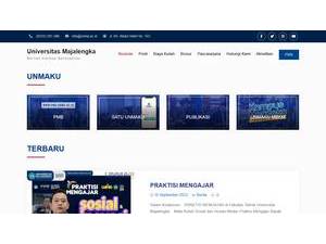 Majalengka University's official website homepage screenshot
